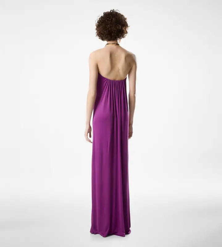 STRAPLESS DRAPED EVENING DRESS online